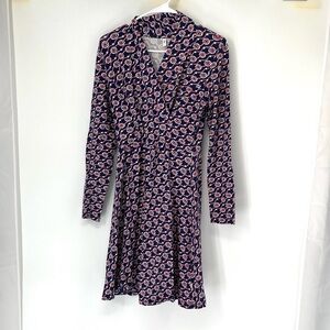 Blutsgeschwister starts print wrap v neck midi dress large